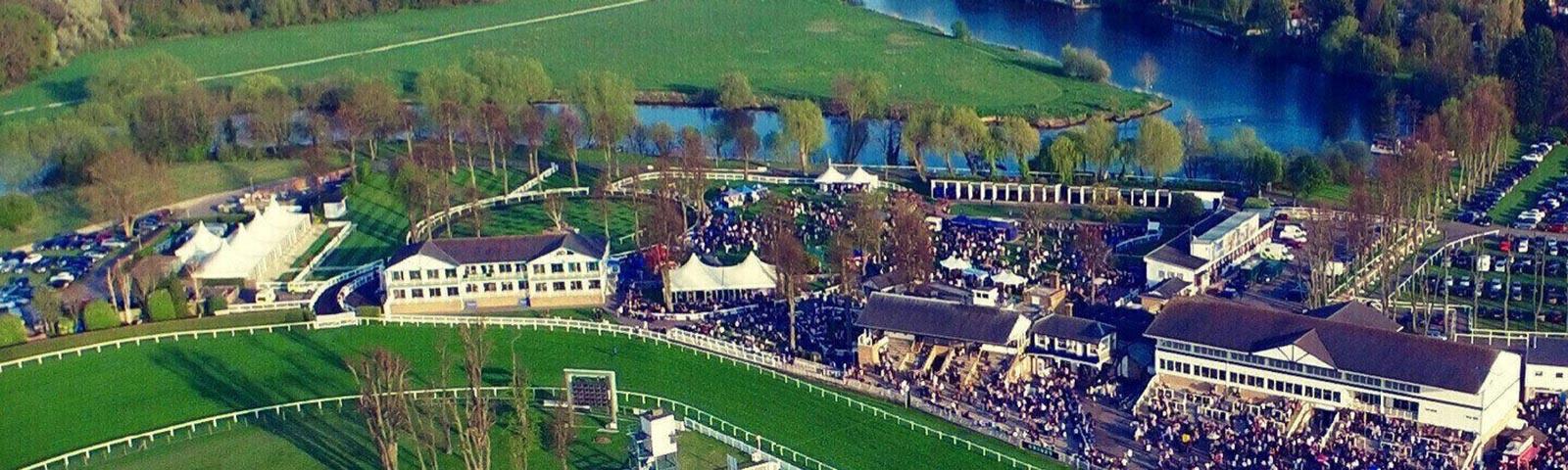 Aerial view of Royal Windsor Racecourse